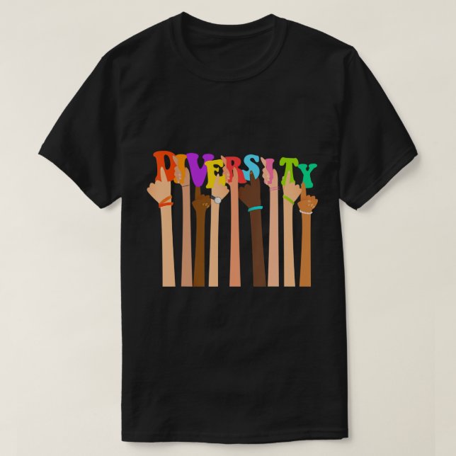Celebrate Diversity Kindness Peace Equality Liebe  T-Shirt (Design vorne)