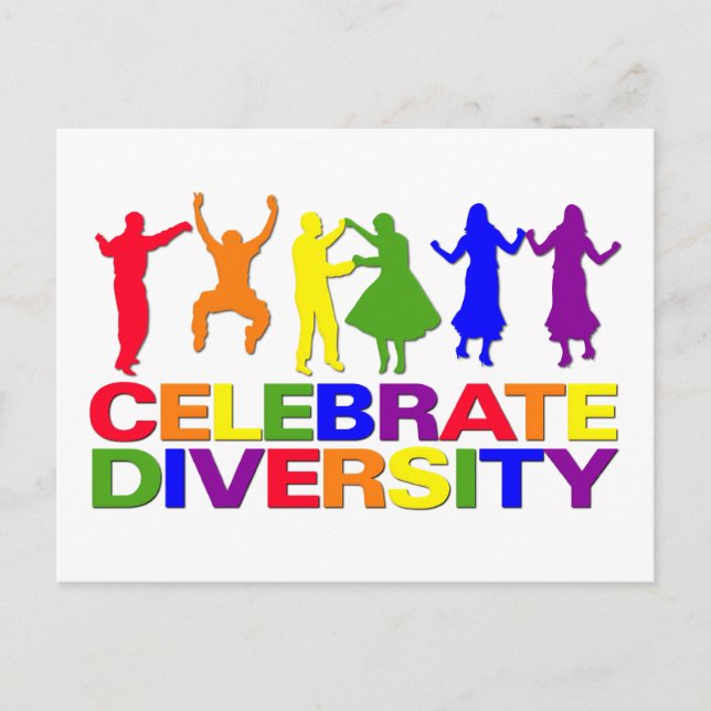 Celebrate Diversity Postkarte (Vorderseite)