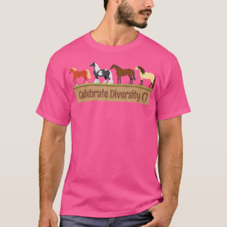 Celebrate Diversity Rasse Shirt Reittiere