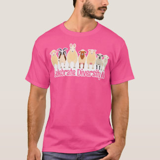 Celebrate Diversity Sheep Lovers Rasse Schafe T-Shirt