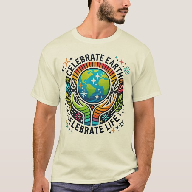 Celebrate Earth, Celebrate Life Men's Basic T-Shirt (Vorderseite)