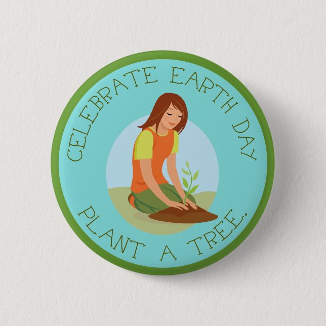 Celebrate Earth Day Button (Vorderseite)