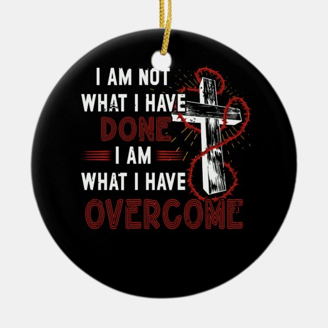 Celebrate Erholung T - Shirt Christliches Kreuz Je Keramik Ornament (Vorne)