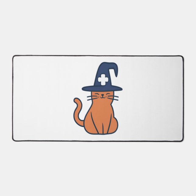 Celebrate Fall mit Feline Drehung - One Spooky Nu Schreibtischunterlage (Vorderseite)