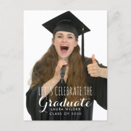 Celebrate Foto Graduation Party Einladungspostkarte