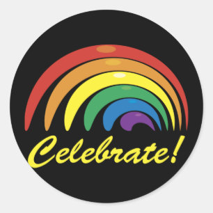 Celebrate Gay Pride Abstrakt Rainbow Stickers