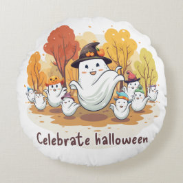 Celebrate Halloween Rundes Kissen