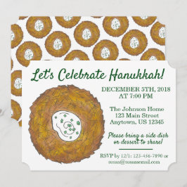 Celebrate Hanukkah Latkes Jüdisches Holidays Party Einladung