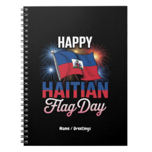 Celebrate Happy Haitian Flag Day Pride T - Shirt Notizblock