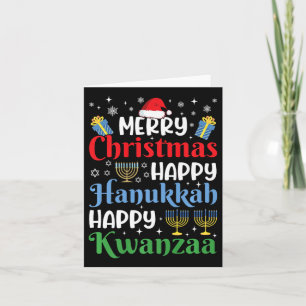 Celebrate Happy Merry Christmas Happy Hanukkah Hap Karte