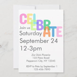 Celebrate Invitation – All Occasion Party Invite