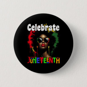 Celebrate Juneteente Shirt Women African Black Button