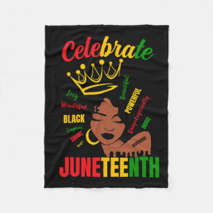 Celebrate Juneteenth 1865 Black History Month Wome Fleecedecke
