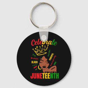 Celebrate Juneteenth 1865 Black History Month Wome Schlüsselanhänger