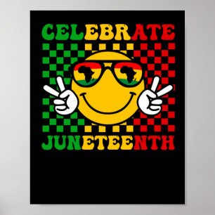 Celebrate Juneteenth Black History feiert Bla Poster