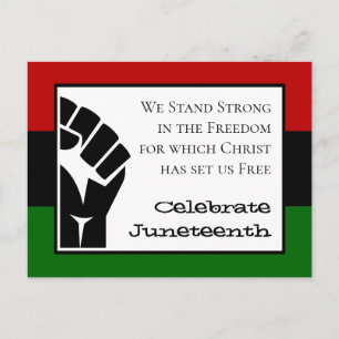 CELEBRATE JUNETEENTH Christliche Verse Postkarte