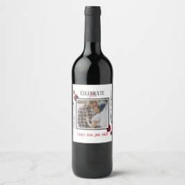 Celebrate Liebe Moderne Rote Pfeffer Weinetikett