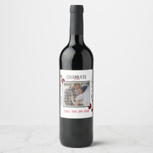 Celebrate Liebe Moderne Rote Pfeffer Weinetikett