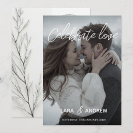 Celebrate Liebe Personalisiert Einfache Hochzeit Einladung