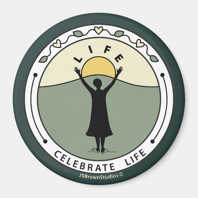 Celebrate Life C_Round Magnet 3" (Vorne)