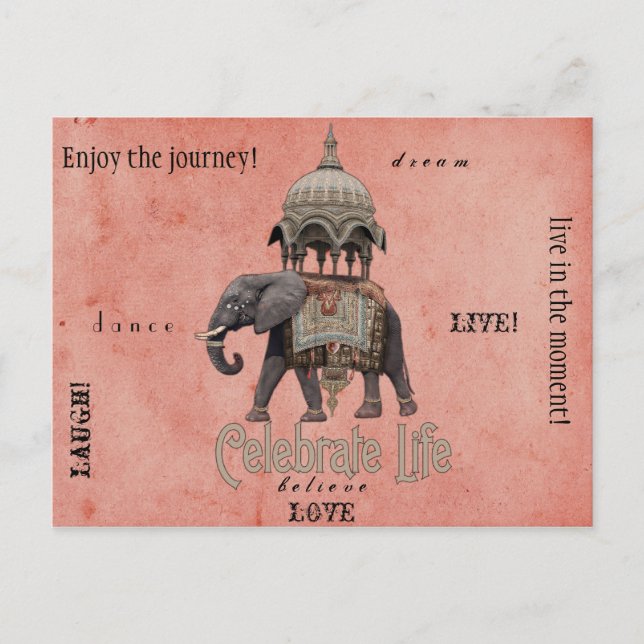 Celebrate Life Post Card Postkarte (Vorderseite)