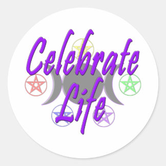 Celebrate Life Runder Aufkleber