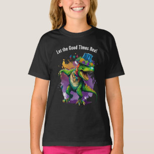 Celebrate Mardi Gras mit Dancing T Rex Dinosaurier T-Shirt