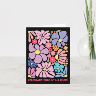 Celebrate Minds aller Art Blume Neurodiversit Karte