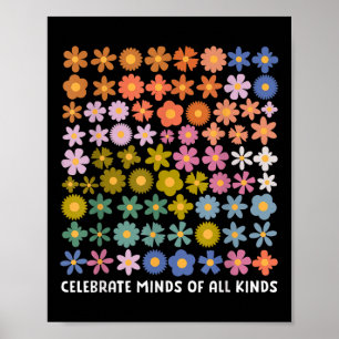 Celebrate Minds aller Art Shirt Frauen Autismus Aw Poster