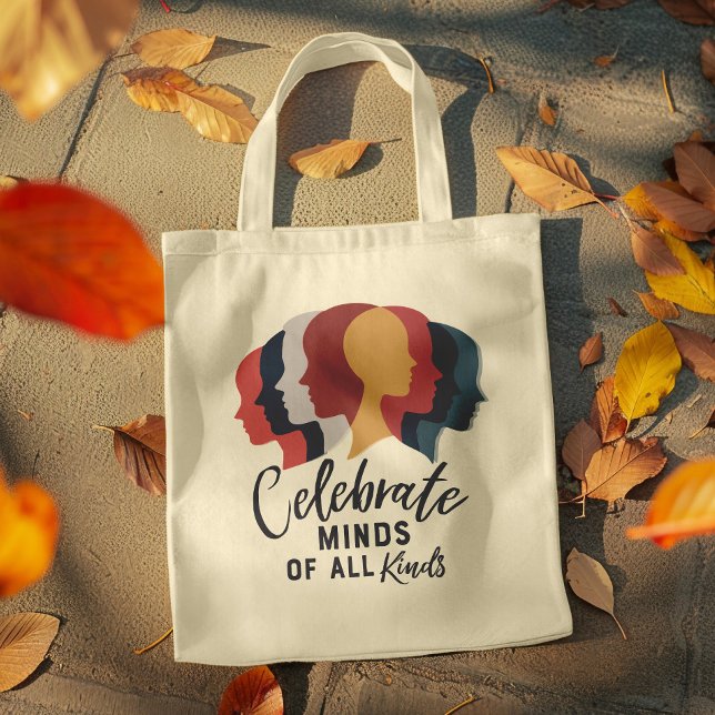 Celebrate Minds aller Art Tragetasche (Celebrate all minds with this modern and stylish tote bag)