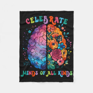 Celebrate Minds aller Art von Autismus im Bereich  Fleecedecke