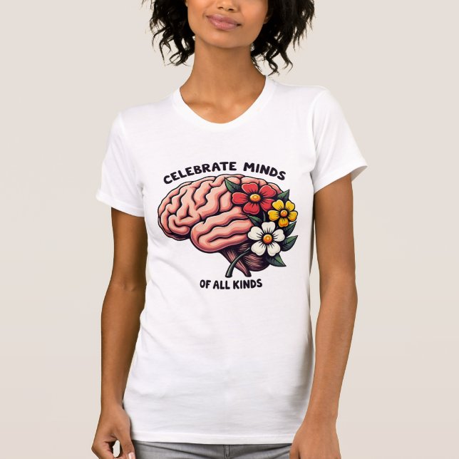 Celebrate Minds aller Art von Autismus im Bereich  T-Shirt (Vorderseite)