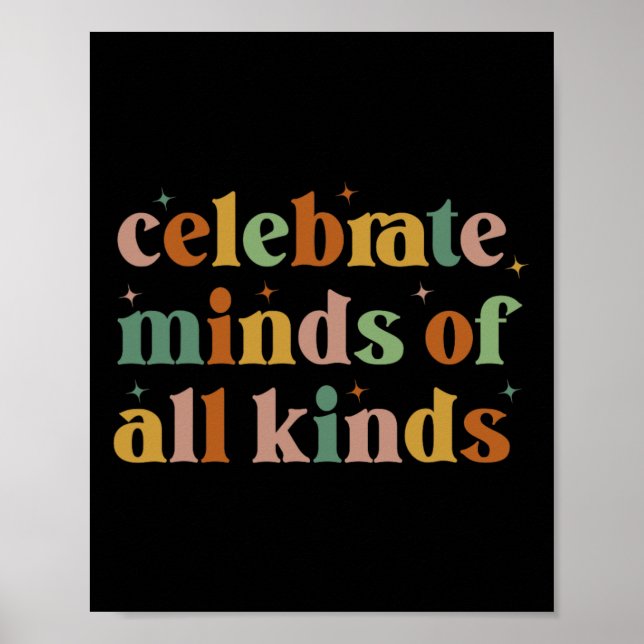 Celebrate Minds aller Arten von Autismus in der Ne Poster (Vorne)