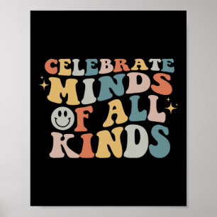 Celebrate Minds aller Arten von Autismus in der Ne Poster