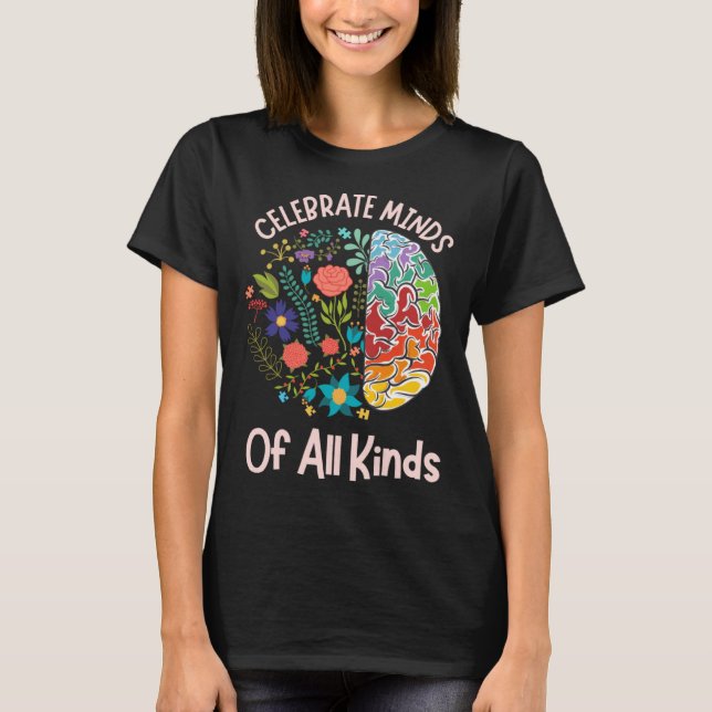 Celebrate Minds aller Arten von Autismus in der Ne T-Shirt (Vorderseite)