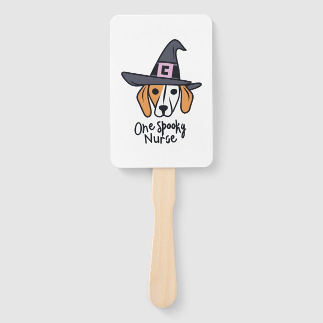 Celebrate mit Barks und Gesundheit Ein Spooky Kran Fächer (Vorderseite)