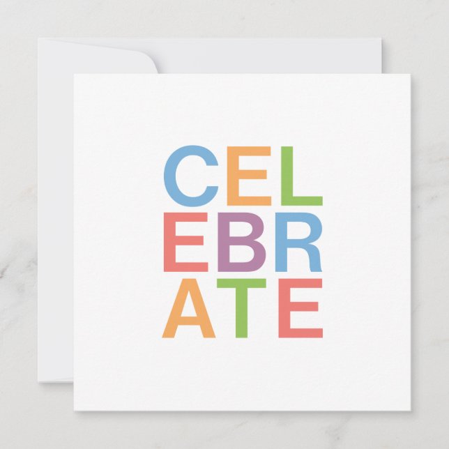 CELEBRATE Moderne Einladung (Vorderseite)