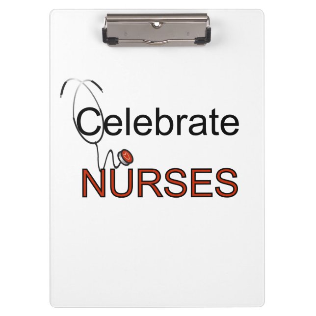 Celebrate Nurses Clipboard Klemmbrett (Vorderseite)