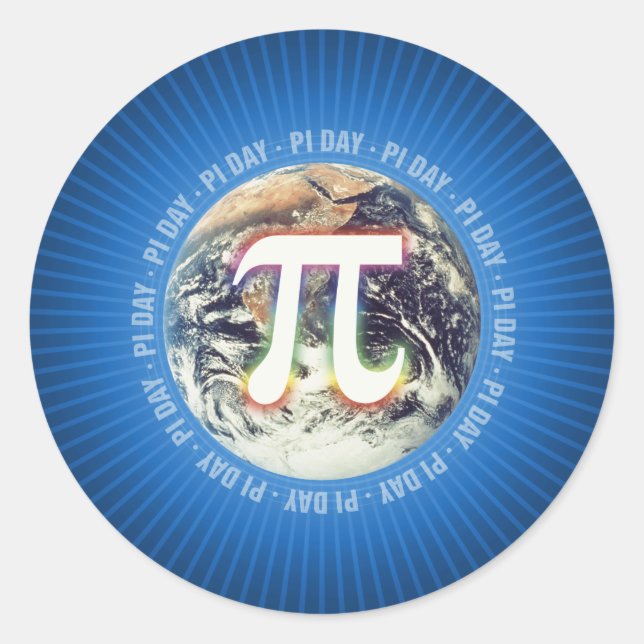 Celebrate Pi Day - mathematischer Aufkleber (Vorderseite)