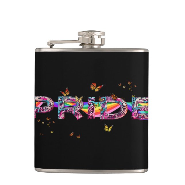 Celebrate Pride Flachmann (Vorderseite)