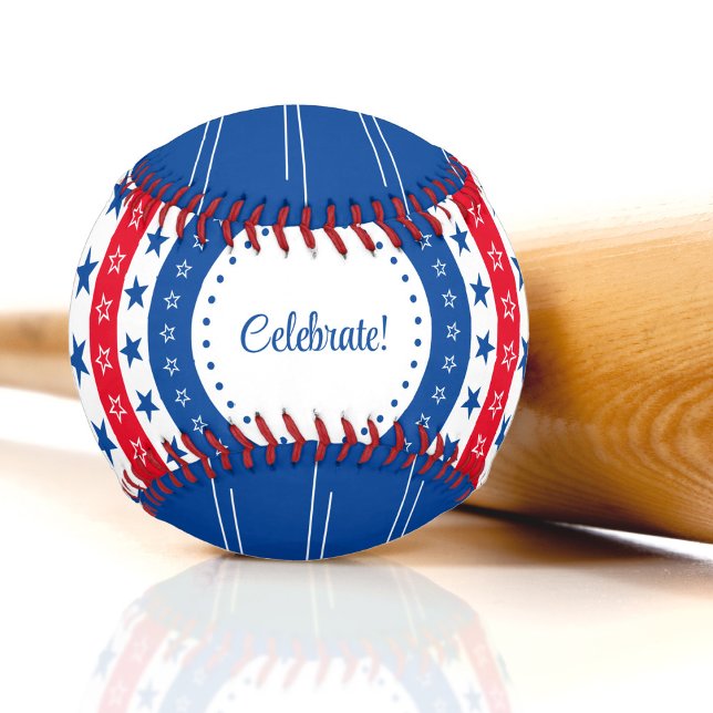Celebrate Red, White und Blue Stars Baseball (Von Creator hochgeladen)