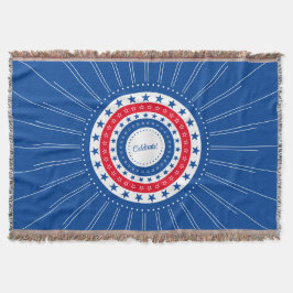 Celebrate Red, White und Blue Stars Decke