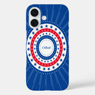 Celebrate Red, White und Blue Stars iPhone 16 Hülle