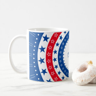 Celebrate Red, White und Blue Stars Kaffeetasse