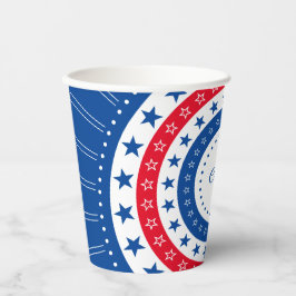 Celebrate Red, White und Blue Stars Pappbecher