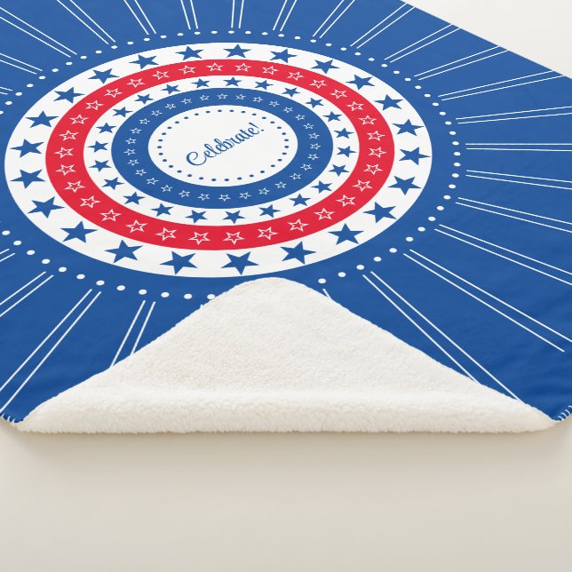 Celebrate Red, White und Blue Stars Sherpadecke (3/4)