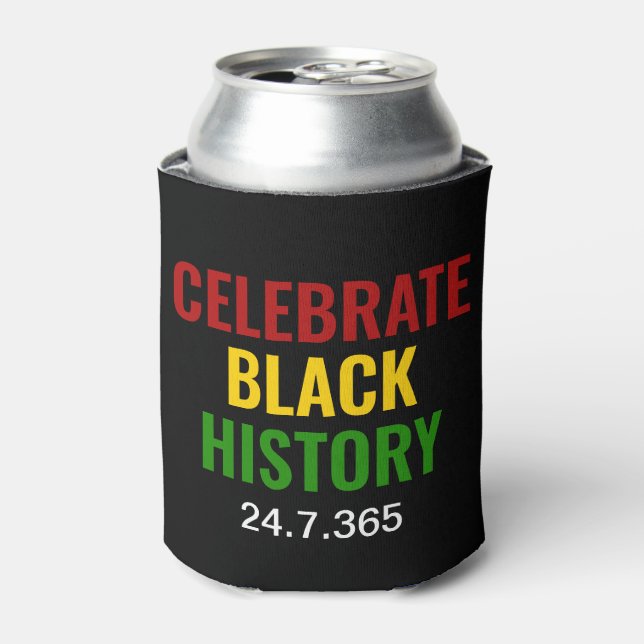 CELEBRATE SCHWARZE GESCHICHTE 24,7,365 BHM DOSENKÜHLER (Kanne Vorderseite)