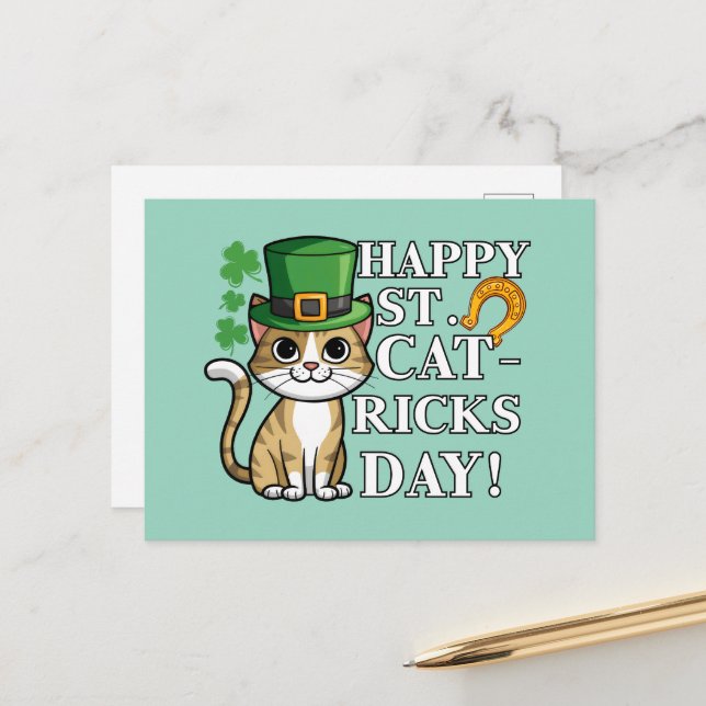 Celebrate St. Catrick's Day Feiertagspostkarte (Vorderseite/Rückseite Beispiel)