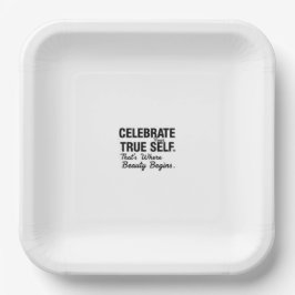 Celebrate True Self Paper & Party Plates Pappteller