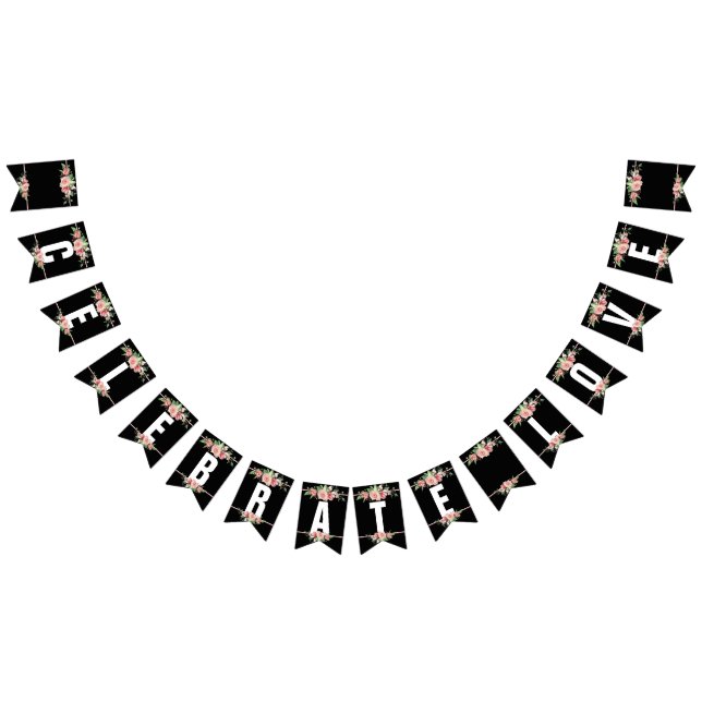 CELEBRATE Wedding Banner mit rosa Rosen (Alle)